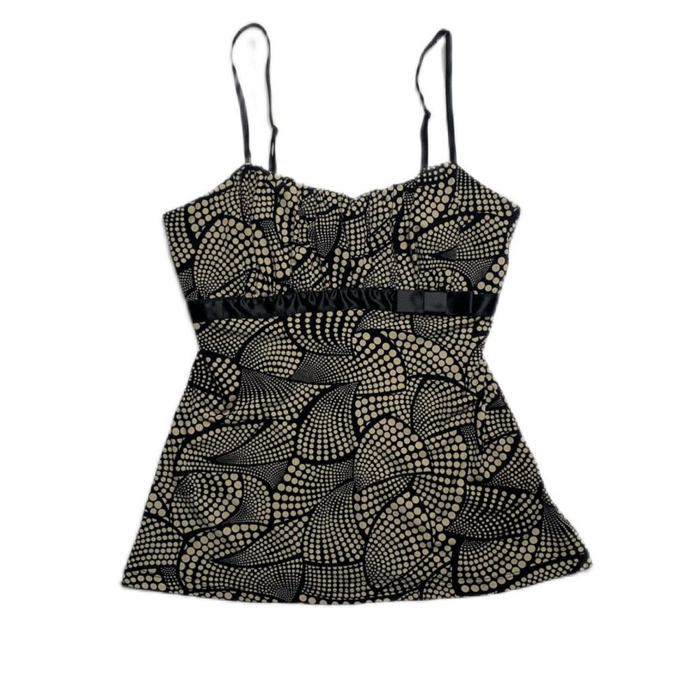 Y2K Rampage Polka Dot black white Sleeveless Collegiate Tank Top